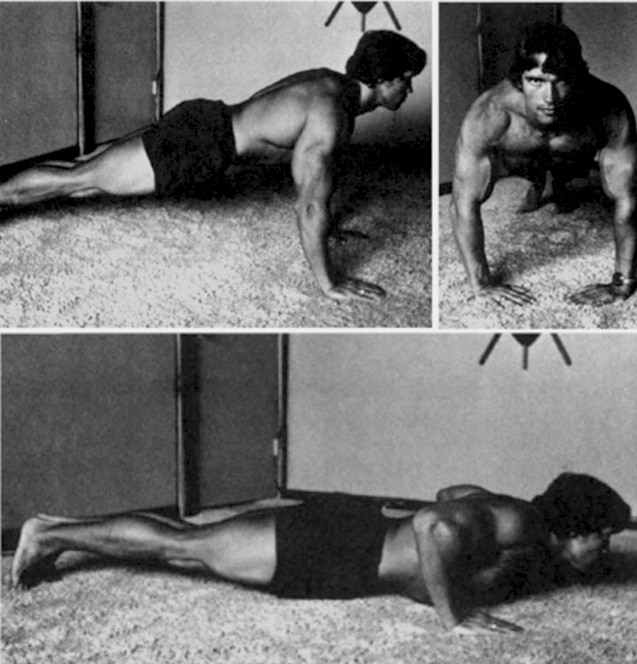 Arnold Doing Push Ups