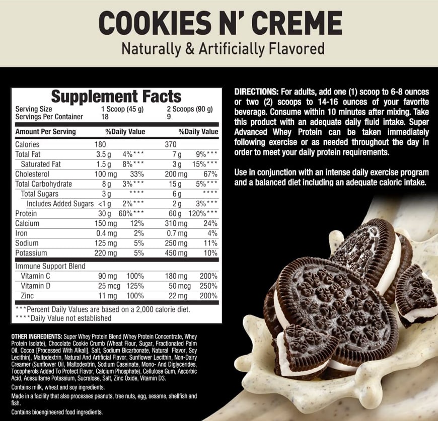 Body Fortress Whey Ingredients