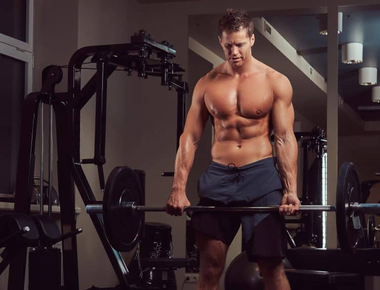 Bodybuilder Doing Deadlift