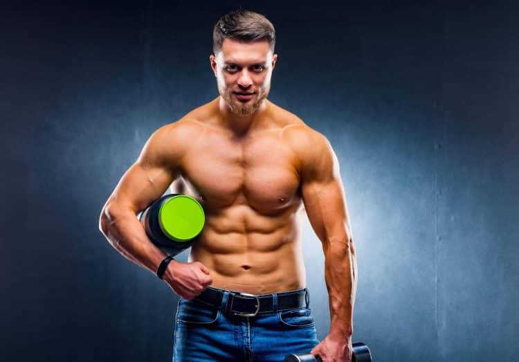 Bodybuilder Using Creatine
