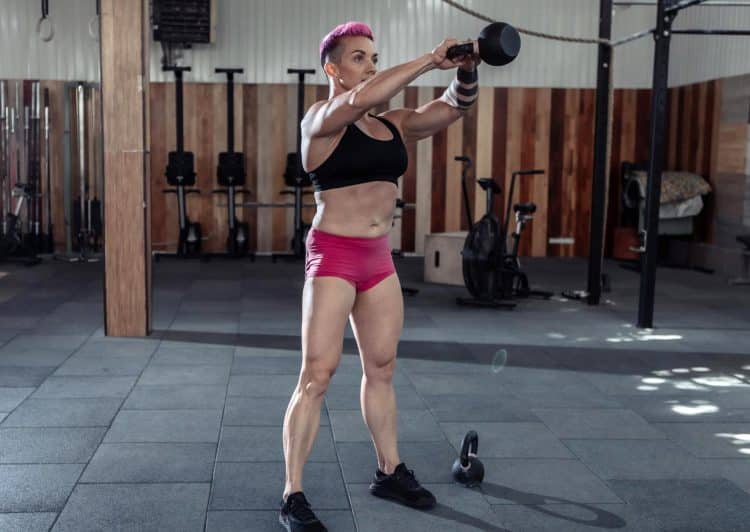 Doing Kettlebell Swing Exercise