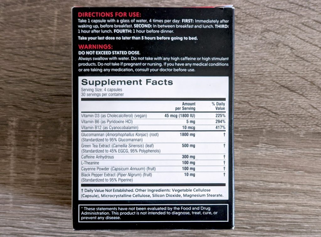 Instant Knockout Ingredients