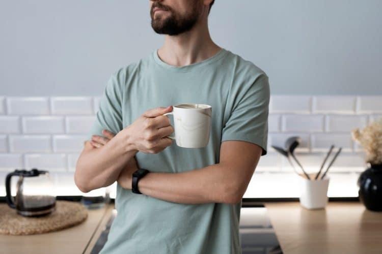 Man Drinking Coffee