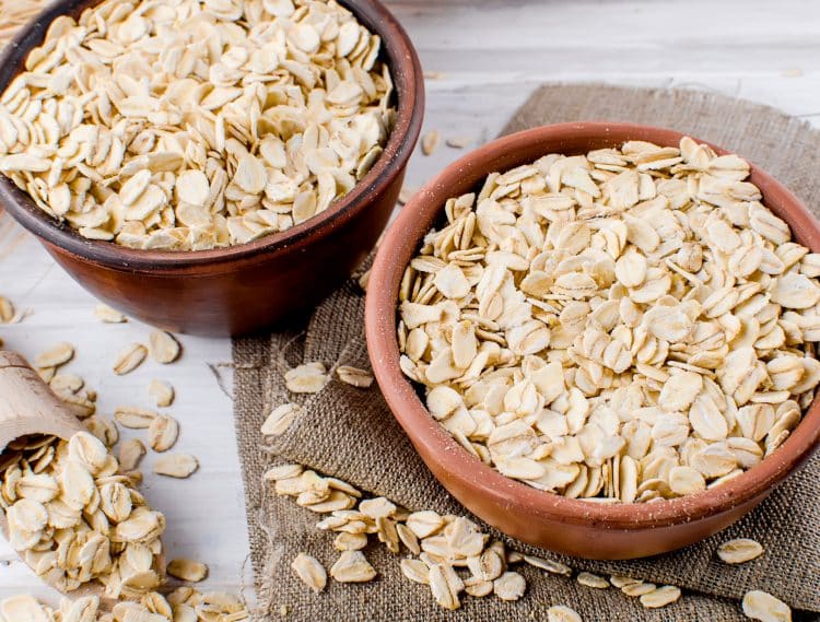 Oatmeal in Ceramic Bowl