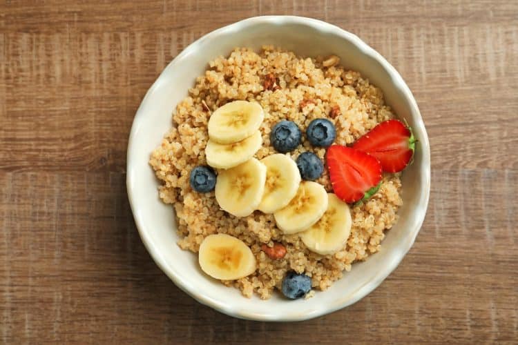 Quinoa On Wooden Table