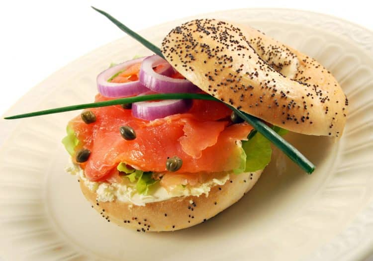 Smoked Salmon Bagel Sandwich
