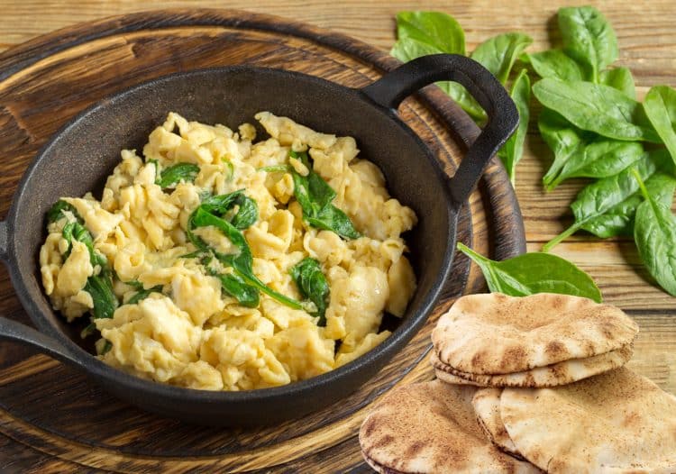 Spinach Scramble Pita