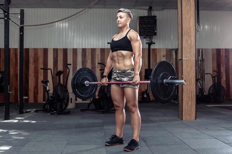 Woman Doing Barbell Deadlift