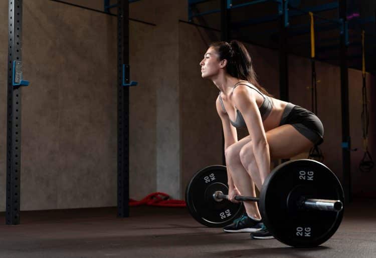 Woman Doing Deadlift