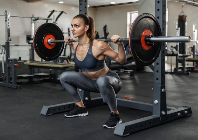 Woman Practicing Squats